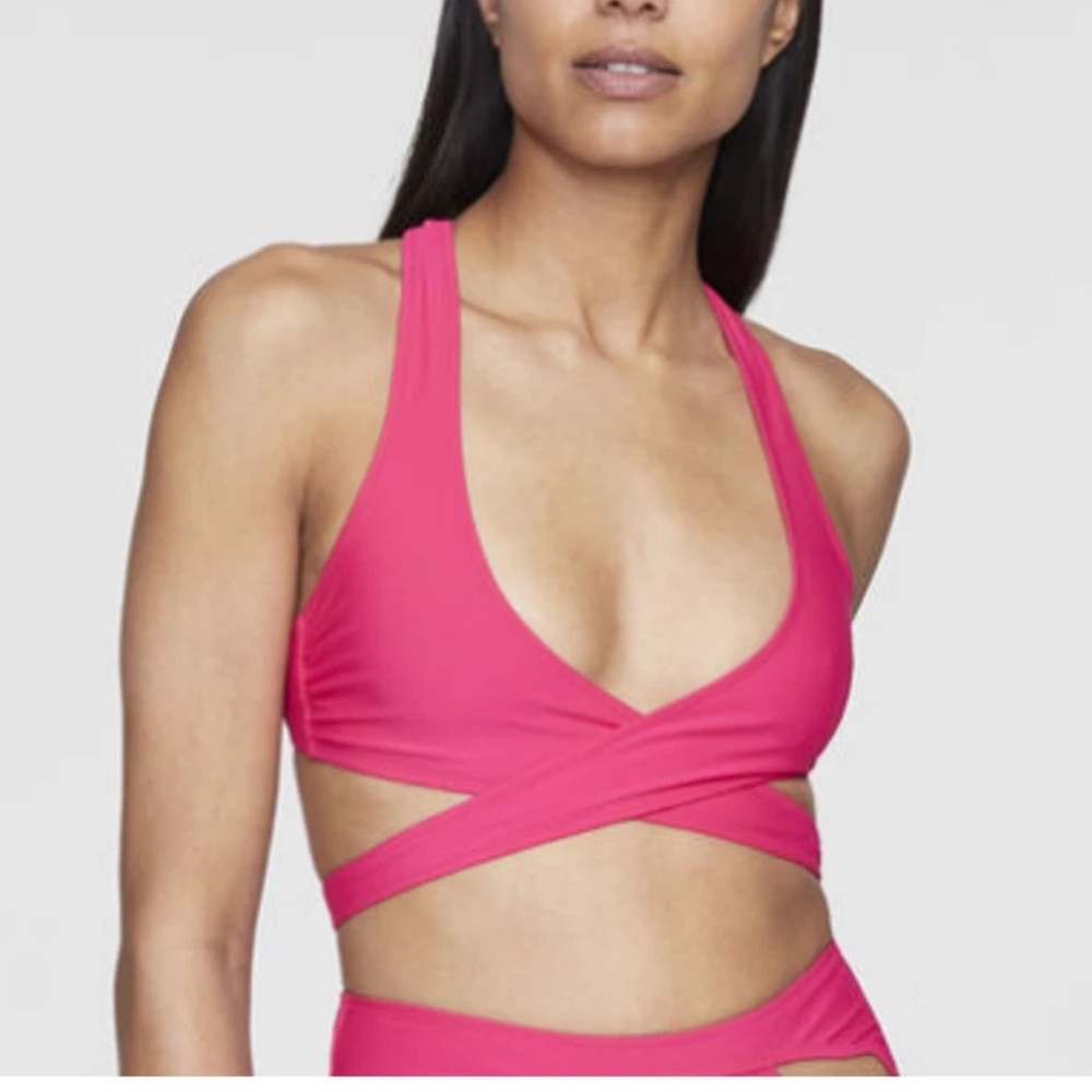 Stella McCartney Fuchsia Pink High-Waisted Bikini Set - Size S